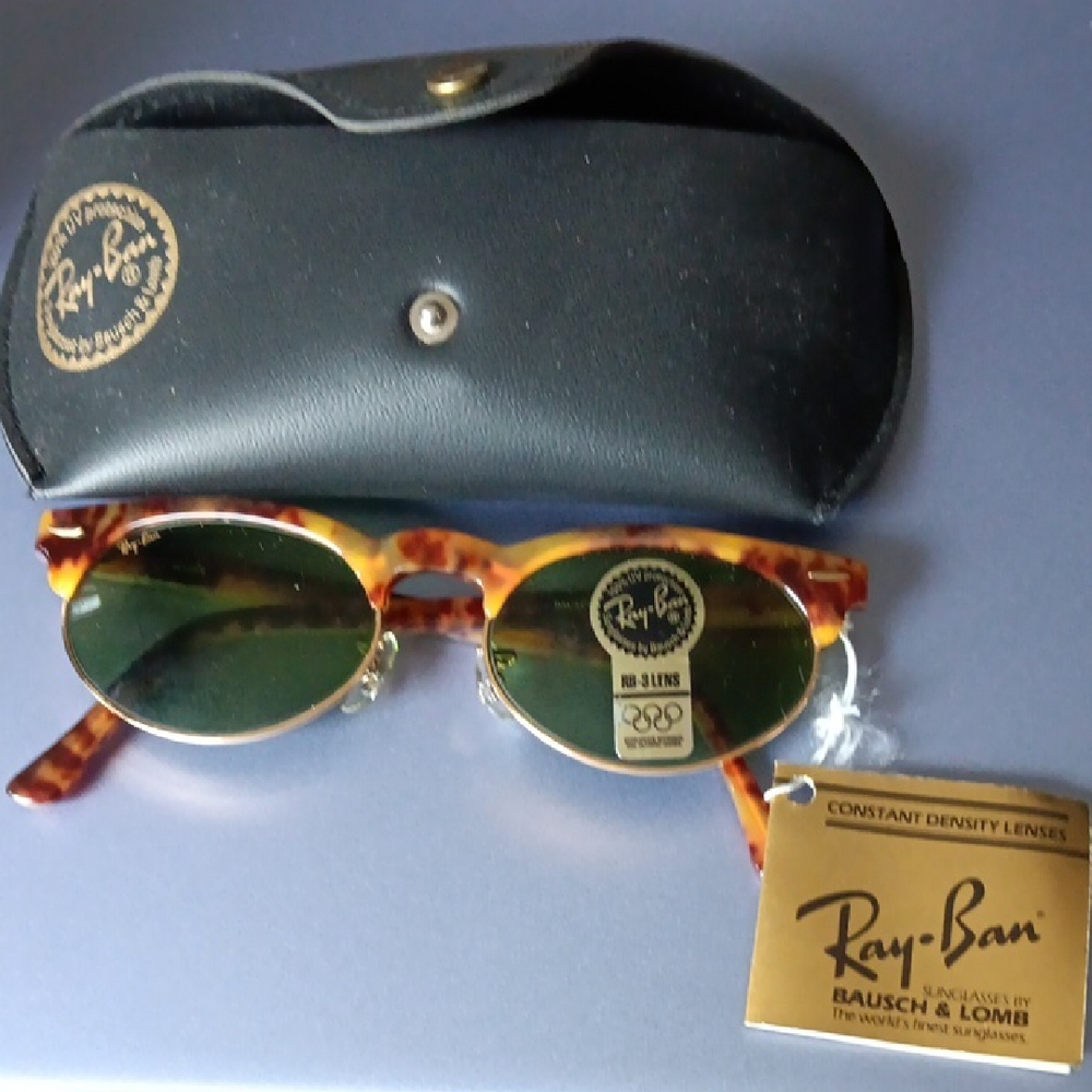 Ray-Ban Tortoise Sunglasses with Green Lenses